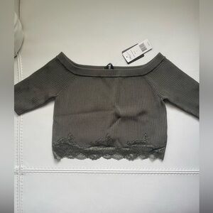 NWT Bebe 2 piece crop top and pencil skirt